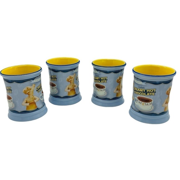 THE POLAR EXPRESS CREAMY HOT CHOCOLATE MUG SET OF 4 EUC - Picture 5 of 7